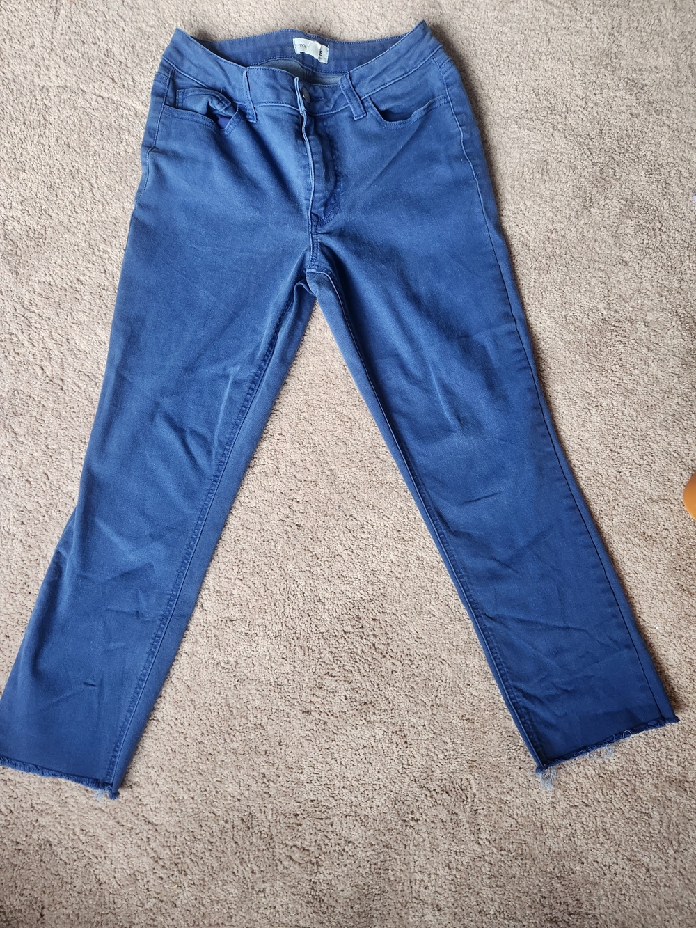 Maurices Navy Cropped Straight Ankle Pants